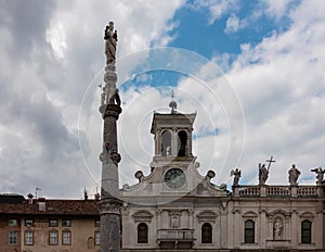 Udine - Scenic view of church of San Giacomo on Piazza Matteotti, Udine, Friuli Venezia Giulia