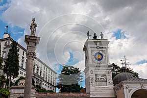 Udine - Venetian style clock tower Torre dell\'Orologio on main square Piazza della Liberta