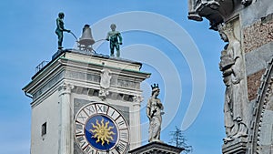 Udine - Venetian style clock tower Torre dell'Orologio on main square Piazza della Liberta