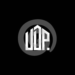 UDP letter logo design on BLACK background. UDP creative initials letter logo concept. UDP letter design