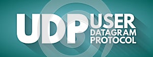 UDP - User Datagram Protocol acronym, technology concept background