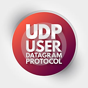 UDP - User Datagram Protocol acronym, technology concept background