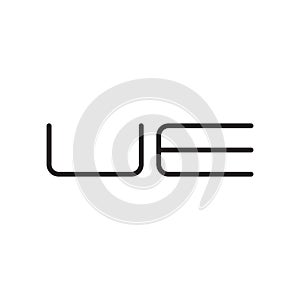 ue initial letter vector logo icon