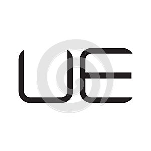 ue initial letter vector logo icon