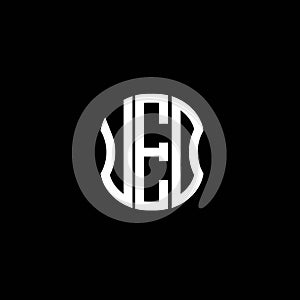 UED letter logo abstract creative design.