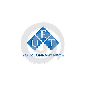 UET letter logo design on BLACK background. UET creative initials letter logo concept. UET letter design.UET letter logo design on