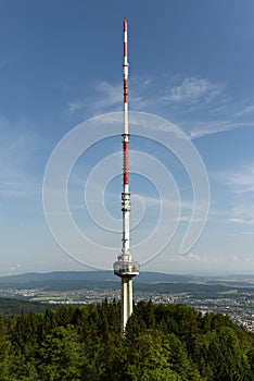 Uetliberg TV Tower in Zurich, Switzerland.