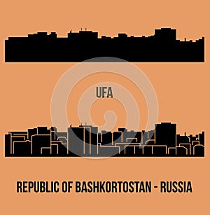 Ufa, Bashkortostan, Russia, city silhouette