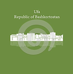 Ufa, Bashkortostan, Russia, city silhouette