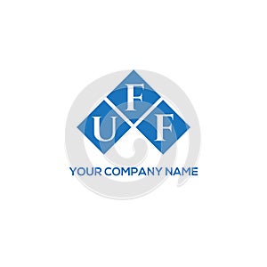 UFF letter logo design on WHITE background. UFF creative initials letter logo concept. UFF letter design