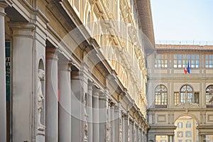 Uffizi Gallery in Florence. architecture