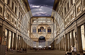 Uffizi Gallery. Night Shot photo