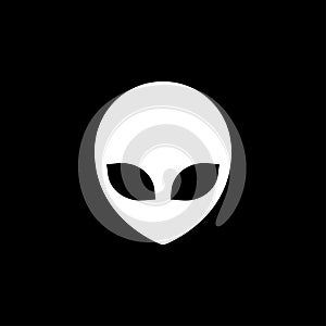 UFO alien saucer - unidentified flying object line art vector icon