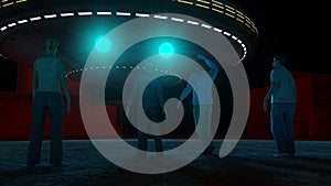 Ufo attacking and abducting