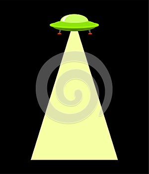 UFO beam isolated. Aliens kidnap template. Vector illustration