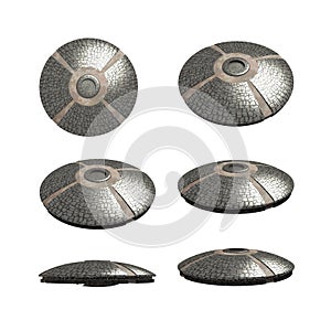 UFO collage with clipping path