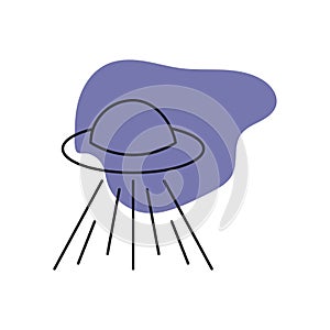 Ufo concept icon.Ufo symbol. Design from space. Vector illustration. EPS 10.