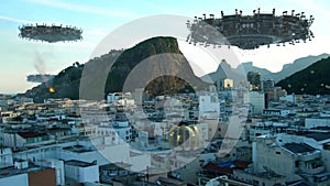 UFO fleet invading Rio De Janeiro