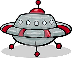 Ufo flying saucer cartoon illustration