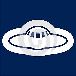 UFO Flying Saucer Icon - Illustration