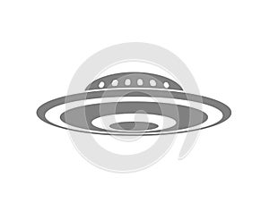 UFO Flying Saucer icon isolated. Sign unknown flying object vector illustration