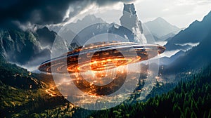 UFO Flying Saucer Spaceship Alien Spacecraft Science Fiction Universe Space