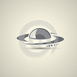 Ufo flying saucer vector icon photo