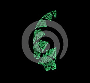 Ufo green fractal pattern background. Fantasy fractal texture. Digital art. 3D rendering. Computer generated image