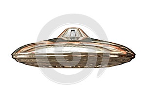 ufo isolated on white background