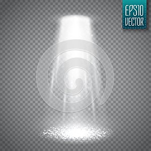 UFO light beam isolated on transparnt background. Vector