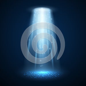 UFO light beam . Vector illustration