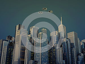 Ufo over the city