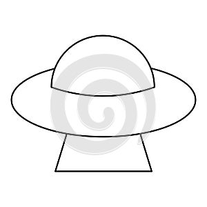 UFO saucer space flying outline