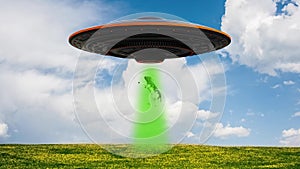 UFO Space Alien Cow Abduction