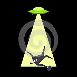 UFO takes businessman. Aliens kidnap boss. Office life