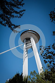 UFO tower with restaurant in the Most SNP, Bratislava, Slovakia