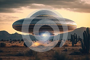 UFO unidentified flying object. AI generated