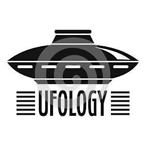 Ufology ship logo, simple style