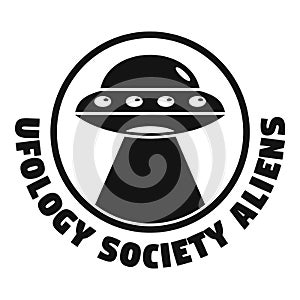 Ufology society aliens logo, simple style