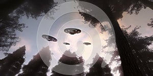 UFOs Seen Through Trees