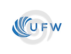 UFW letter logo design on white background. UFW creative circle letter logo concept. UFW letter design