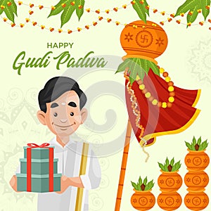 Happy gudi padwa banner design