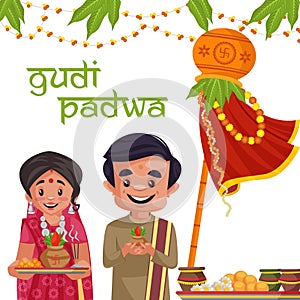 Happy gudi padwa banner design