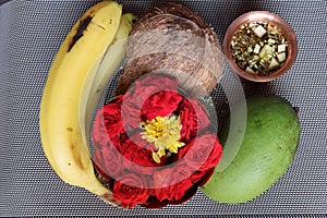Ugadi telugu new year andhrula pachadi concept photo