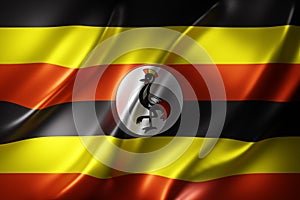 Uganda 3d flag