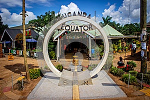 Uganda Equator statue to indicate th equator line