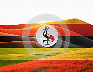 Uganda Flag. The National Flag of Uganda