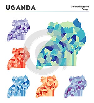 Uganda map collection.