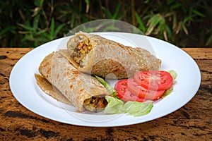 Ugandan Rolex, a popular food item in Uganda