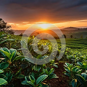 Ugandan Sunset Euphoria: Embracing the Beauty of Arabic Coffee Plants